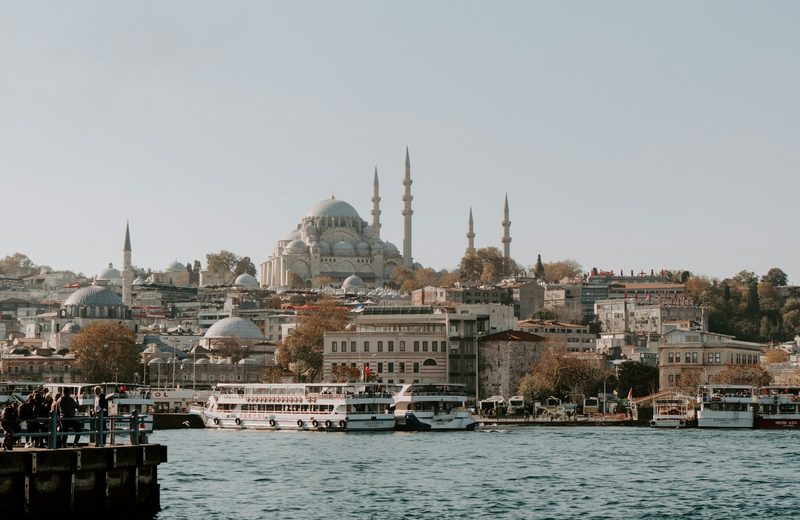 The Süleymaniye Mosque and the Golden Horn waterfront in Istanbul